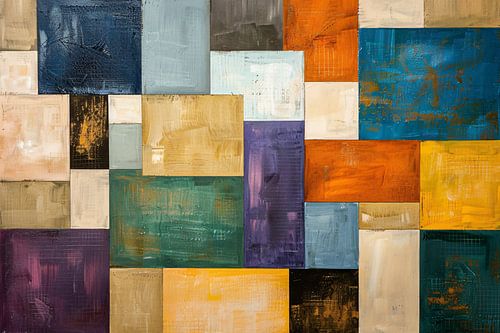 Abstracte kleurrijke rechthoeken met texturen