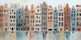 Maisons au bord des canaux dans « Reflectie » sur Bert Nijholt