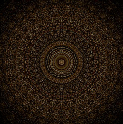 Ölgemälde Mandala braun