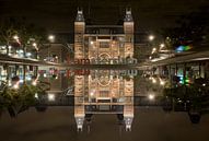 Rijksmuseum bij nacht - reflectie - I amsterdam van Erik Verheggen thumbnail