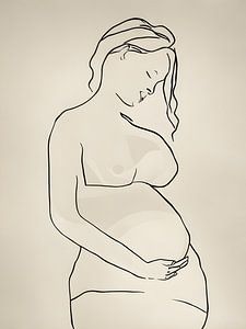 Silhouette d'une femme enceinte