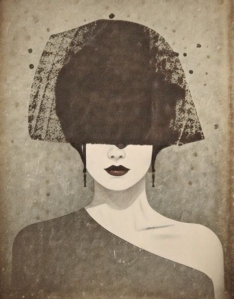woman in Ton Sur Ton - Abstract portret 10 par TW living
