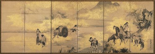 Soga Shohaku - De acht onsterfelijken van de wijnbeker