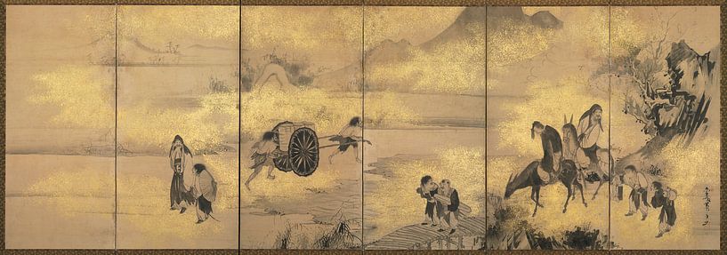 Soga Shohaku - The Eight Immortals of the Wine Cup by 1000 Schilderijen