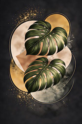 Monstera: geometrisch, abstract en modern interieur