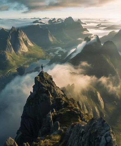 Long-distance view over peaks