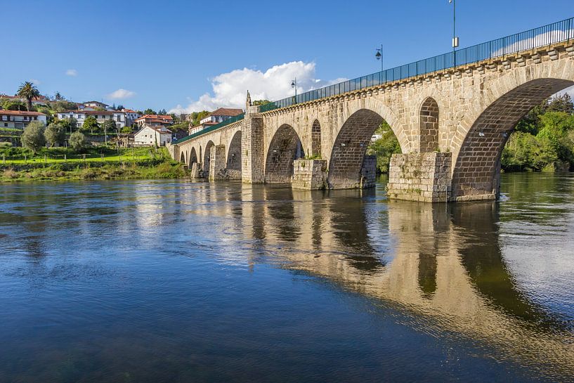 Historic Roman Bridge in Ponte da Barca, Portugal by Marc Venema