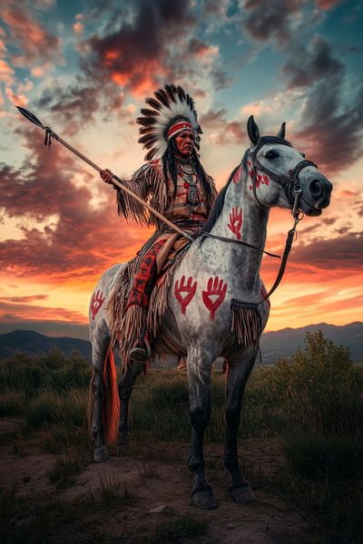 Warrior of the sunset time by Poster Art Shop
