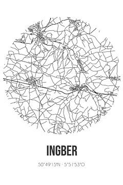 Ingber (Limburg) | Landkaart | Zwart-wit van MijnStadsPoster