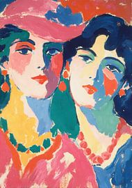 Fauvisme : portrait de femme aux couleurs vives sur Niklas Maximilian