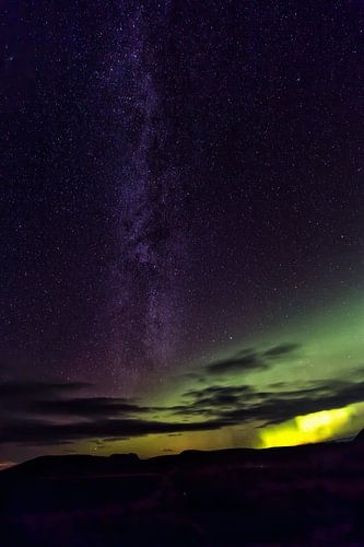 Northern Lights and Milky Way Iceland
