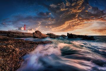 Lighthouse in Portugal near Lisbon. by Voss Fine Art Fotografie