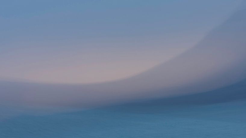 Blue orange waves and mountains by Andius Teijgeler