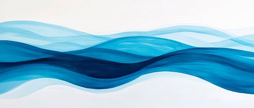 Golven in rustgevende blauwtinten