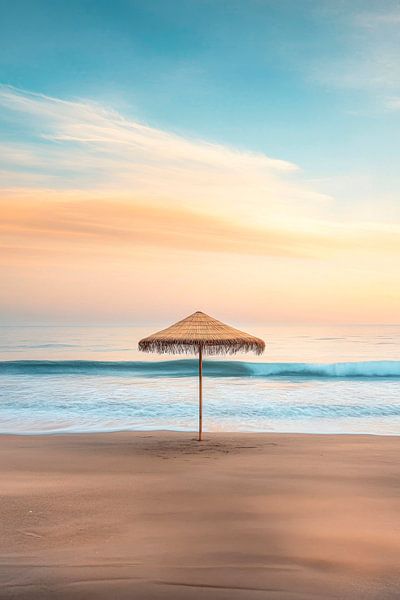 Repos sur la plage au coucher du soleil par Poster Art Shop