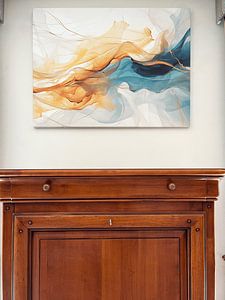 Dance of Light - Abstract Colour Composition in Orange, Yellow and Blue