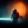 De astronaut van Josh Dreams Sci-Fi