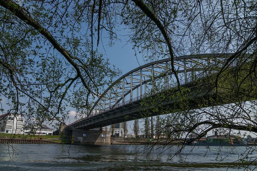 Close up of John Frost bridge over the Rhine at Arnhem by Patrick Verhoef