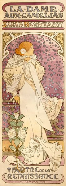 La Dame aux Camélias - Alphonse Mucha -1896 van Het Archief