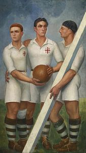 Ángel Zárraga - Drei Fußballer mit Ball (1921)