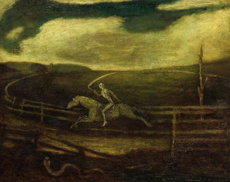 Albert Pinkham Ryder,Tod auf einem fahlen Pferd, Die Rennbahn von finemasterpiece