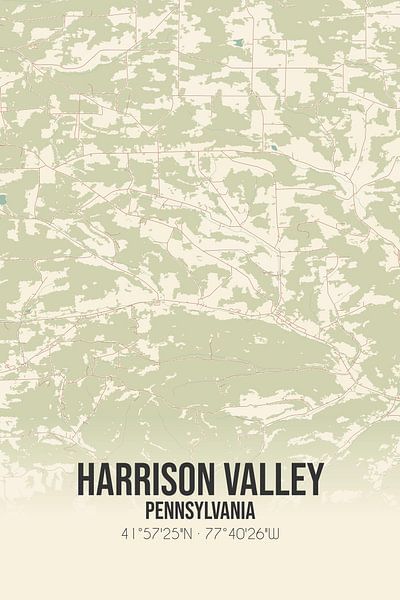 Vintage map of Harrison Valley (Pennsylvania), USA. by Prints of Place
