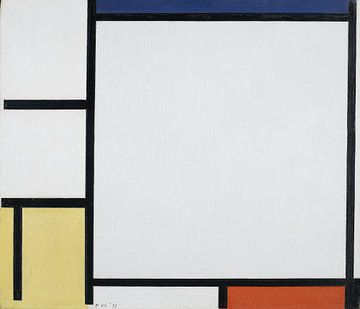 Composition avec du bleu, du rouge, du jaune et du noir, Piet Mondrian - 1922