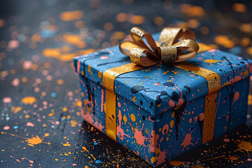 Minimalist Gift with Gold Ribbon by Art & Soul Creations