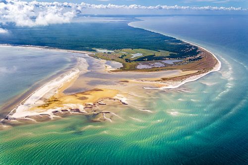 De Oostzee van bovenaf, het schiereiland Fischland Darss