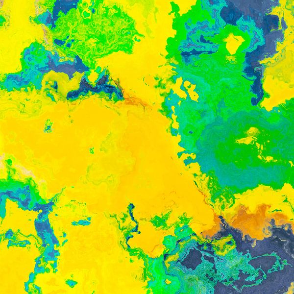 marble abstraction art green yellow  #marble by JBJart Justyna Jaszke