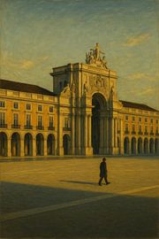 Lisbon Triumphal Arch: Commerce Square at Sunset by Travel Shop