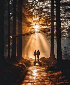 Waldspaziergang zum Sonnenaufgang