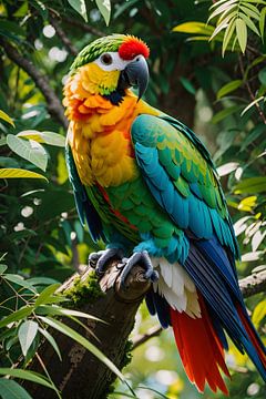 Parrot in forest by Ayyen Khusna