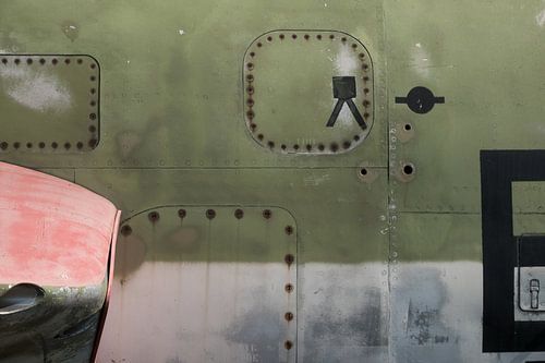 Panneau d'avion avec rivets