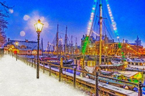 Winterbeeld Veerhaven