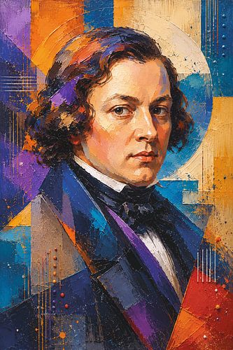 Robert Schumann componist schilderij.