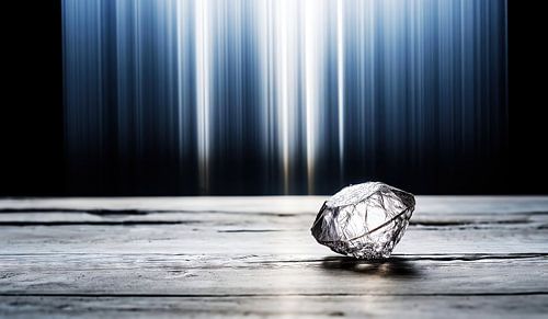 Cristal dans un rayon de lumière