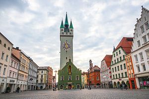 Straubing stadsplein Beieren Neder-Beieren van Thilo Wagner