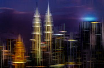 Kuala Lumpur by night by Dieter Walther