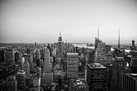 New Yorker Skyline - Schwarz und weiß von Mascha Boot Miniaturansicht