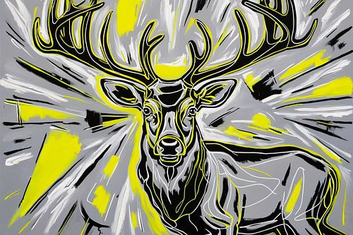 Abstract hert in felle kleuren