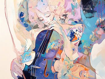 Cello van Blikvanger Schilderijen