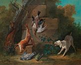 Hondenbewaking dood wild, Jean-Baptiste Oudry van Meesterlijcke Meesters thumbnail