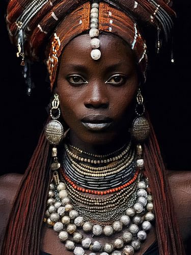 African women - Colourful - Traditional - Luxury - Portrait - Women's face by www.annemiekebezemer.nl