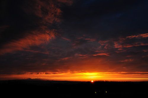 Zonsopgang boven de Granitz