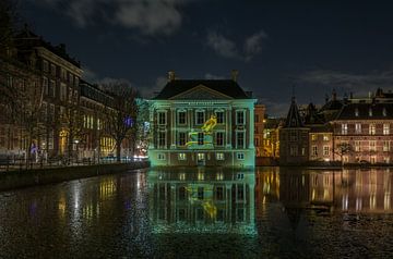 Projektion des Brunnens auf das Mauritshuis von Marian Sintemaartensdijk