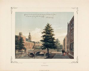 Ansicht der Rapenburg in Leiden, 1854