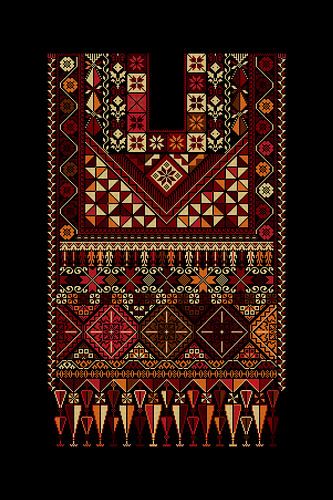 Tatreez ornament sjabloon 88