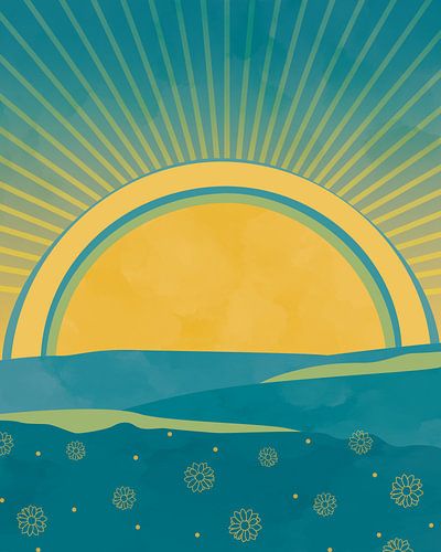 Bloemen bij zonsopkomst