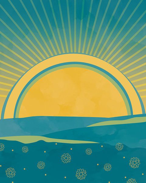 Bloemen bij zonsopkomst